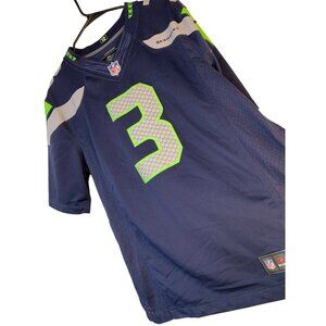 Nike NFL Seattle Seahawks Russell Wilson Jersey M 8693 NWOT Navy Sewn